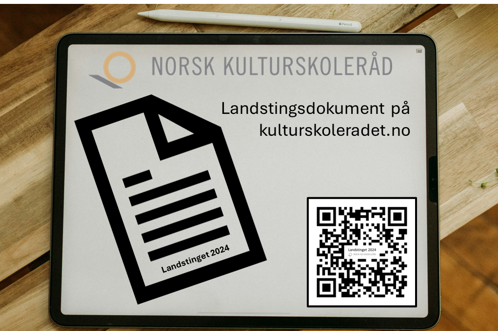 Illustrasjon for landstungsapirer med QR-kode.