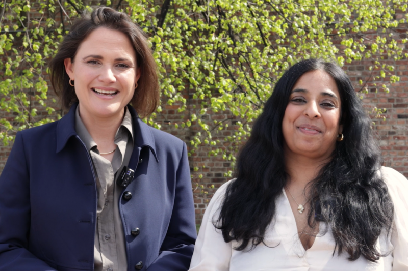 Statrådene Kari Nessa Nordtun og Lubna Jaffery