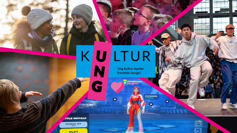 Kollasj med ung kultur-illustrasjoner.