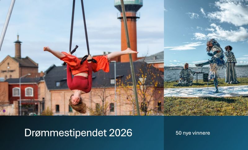 Bildecollage av unge kunstnere i aktivitet