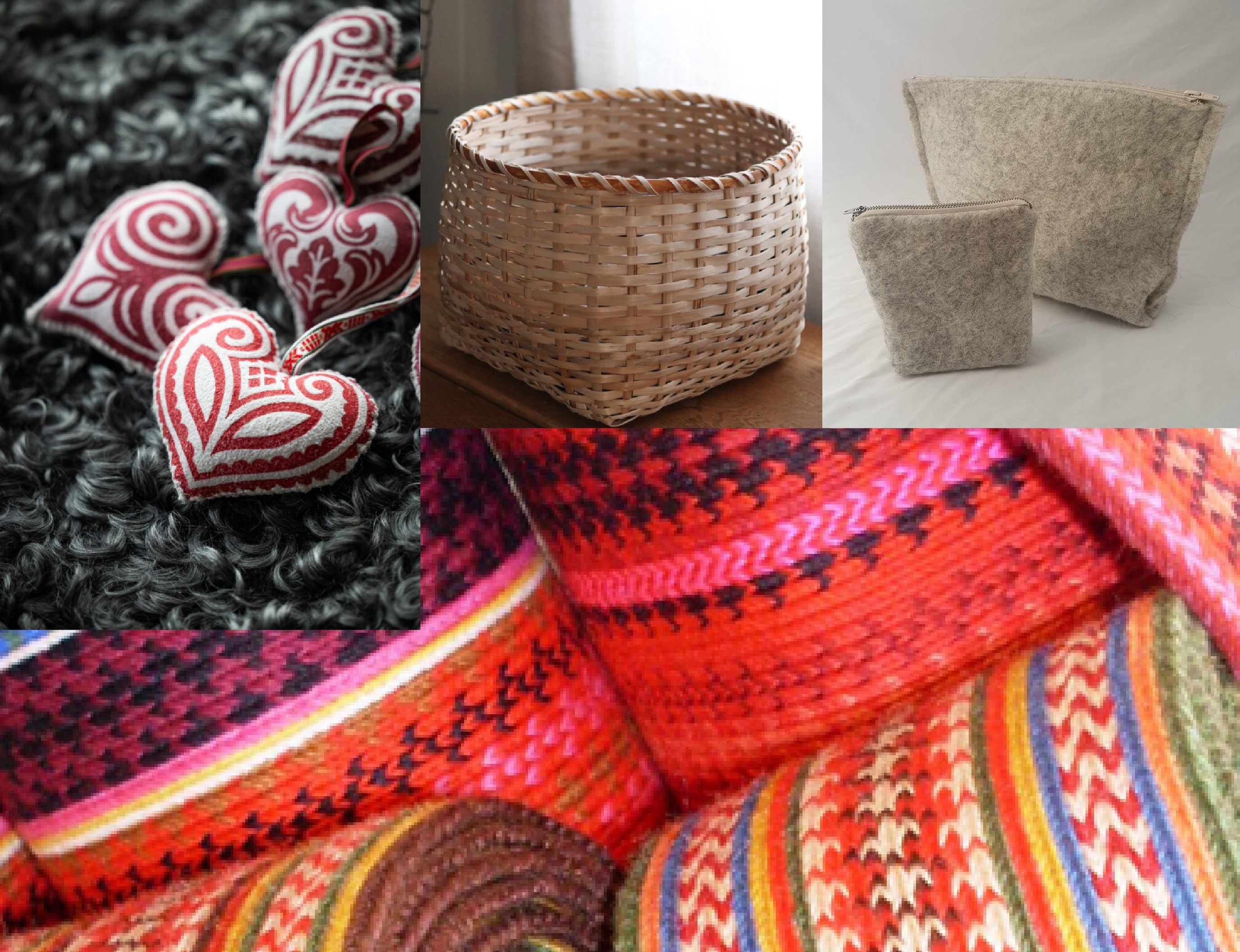 Bildecollage av ulike håndverksteknikker